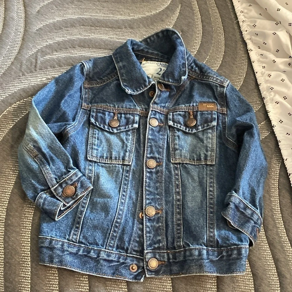 Oshkosh Genuine kids cotton denim button up pocket jacket 2T